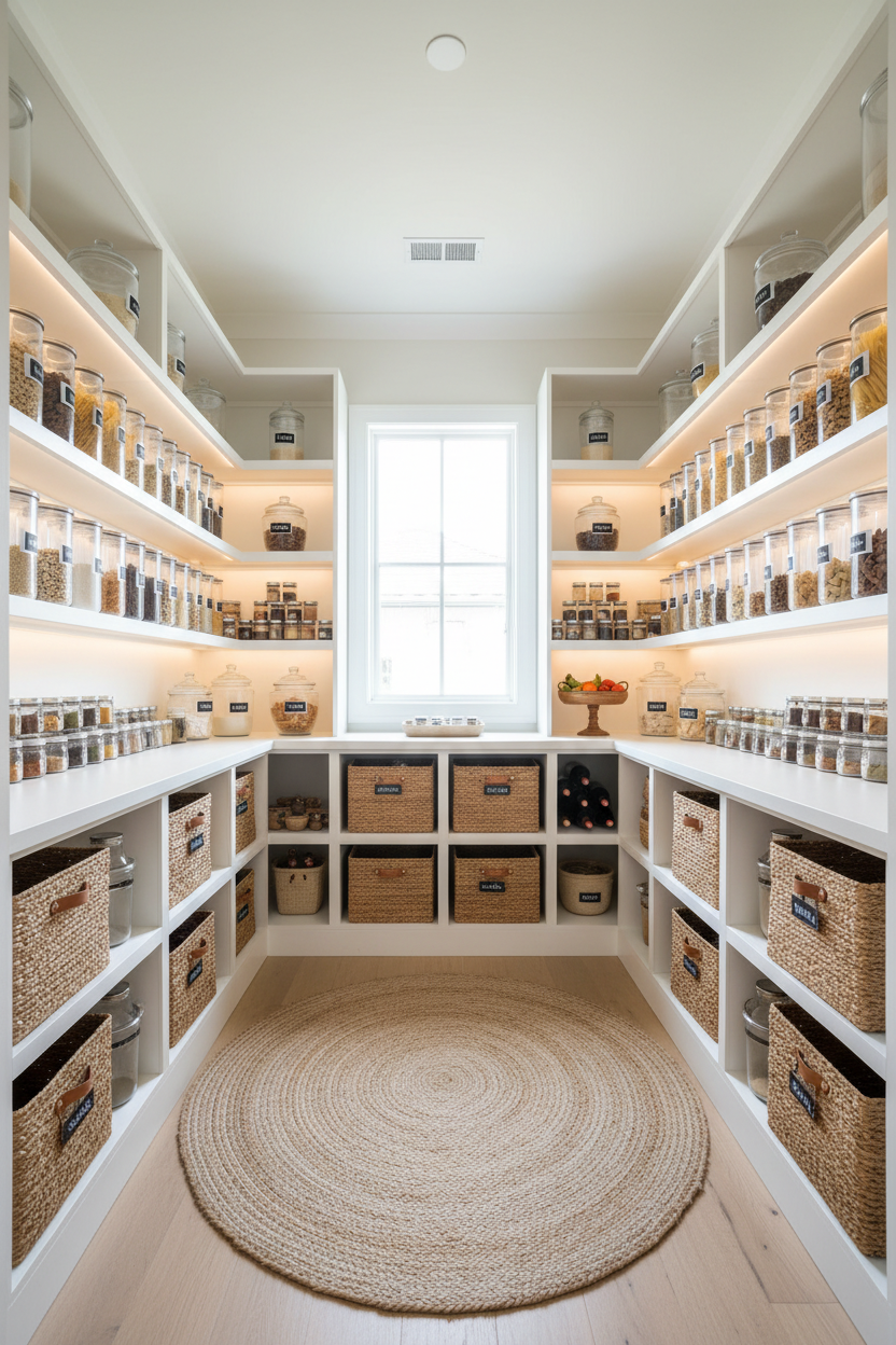 Bright Walk-In Pantry
